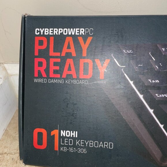 NWT Cyberpower PC Wired Gaming Keyboard 01 Nohi LED Backlit KB-161-306 - Picture 4 of 6